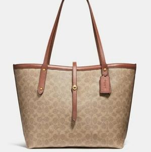 Coach Market Tote In Signature Canvas